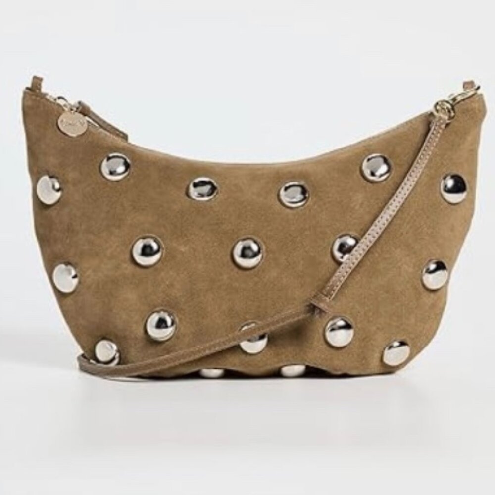 Clare V. Lune bag Oat Suede. Like new
